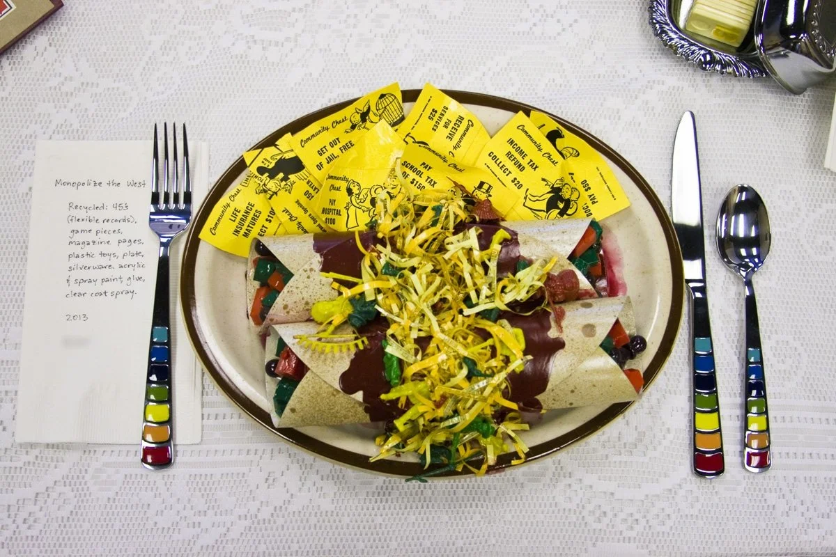 Monopolize the West, Food For Thought Series, Mixed media installation, 2013