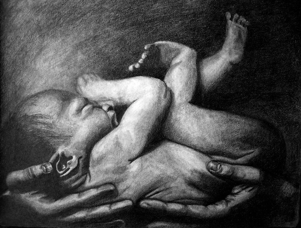Ezekiel's Infant, Graphite on paper, 2007