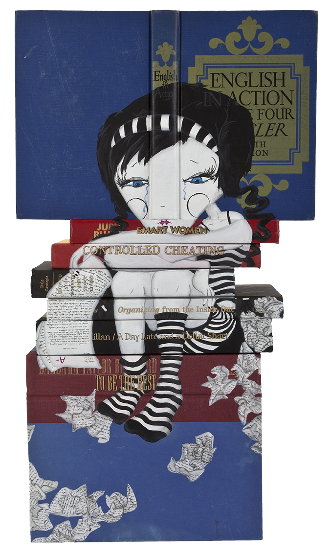 All That Glitters, Issues of Adolescences Series, Acrylic on books, 2012