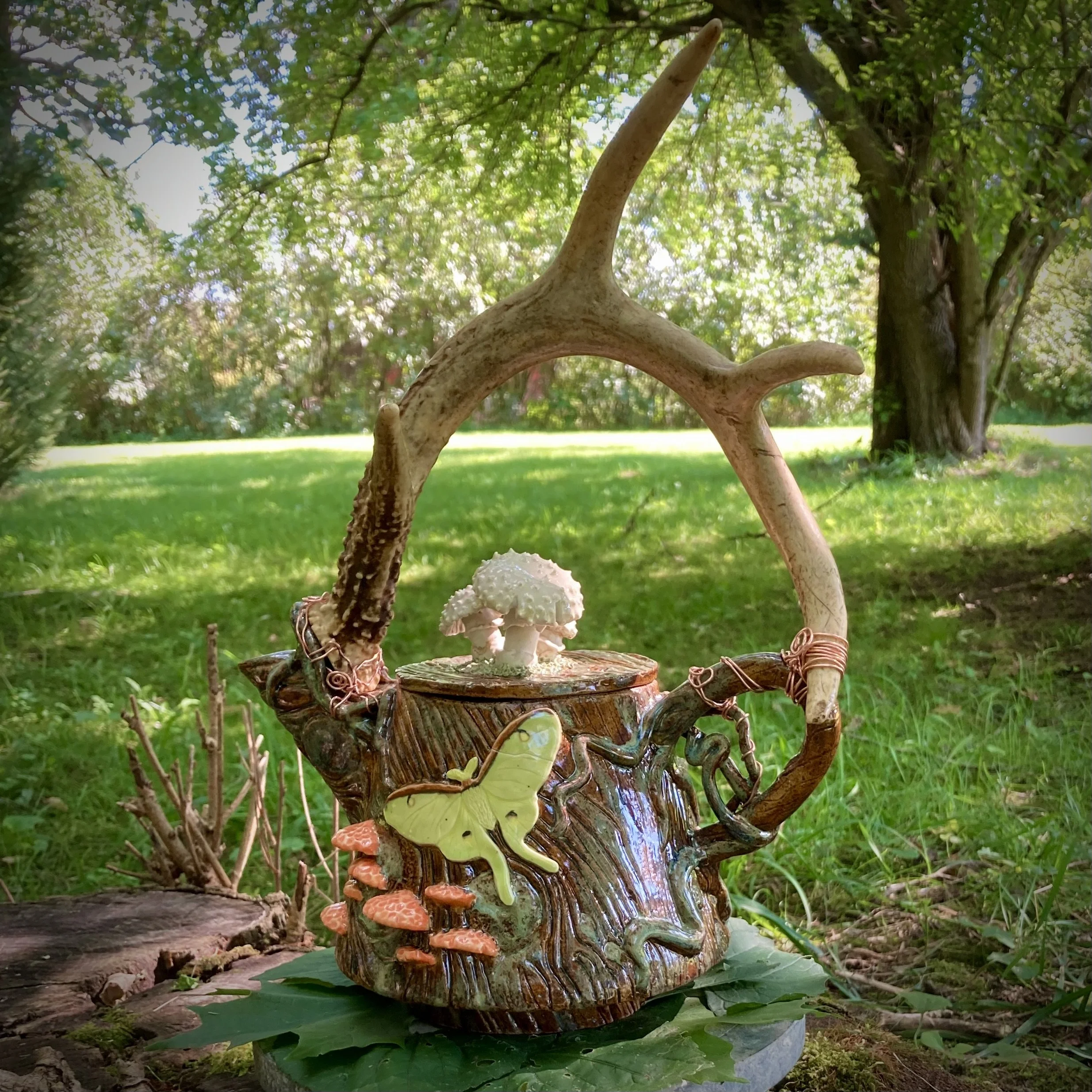 Antlered Copper Woodland Teapot Vessel (2), Summer 2024