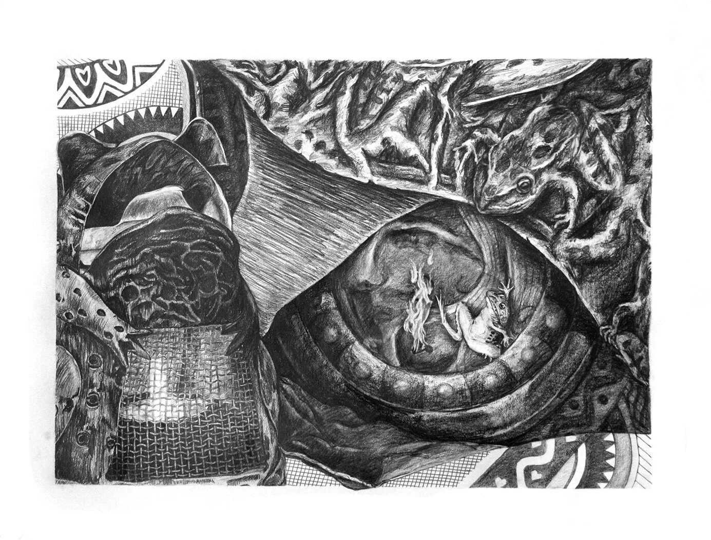 The Prince of Passion Burns, Graphite on paper, 2009