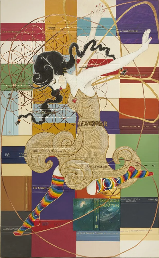 Inhale the Future, Acrylic on books, 2016