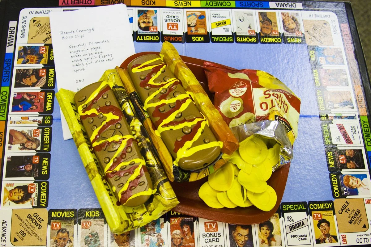 Remote Craving & RFID Chips, Food For Thought Series, Mixed media installation, 2011