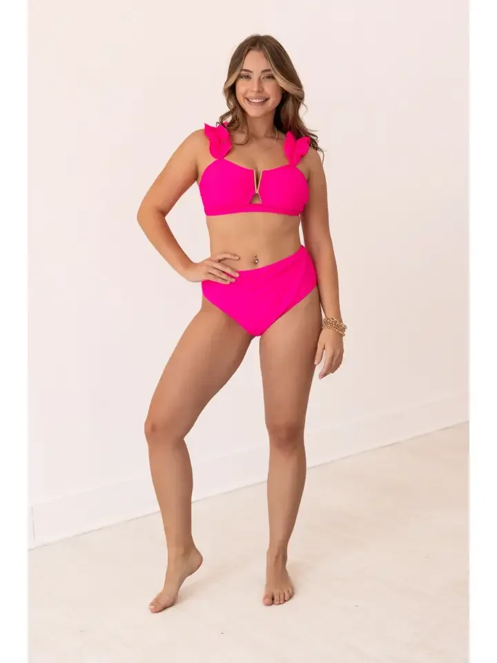 Two-Piece Swimsuit, Hot Pink