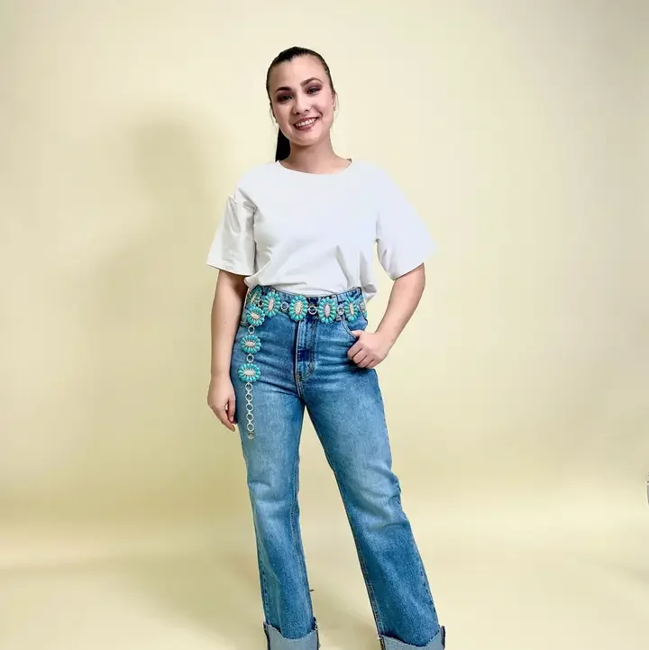 Silver and Turquoise Belt Regular