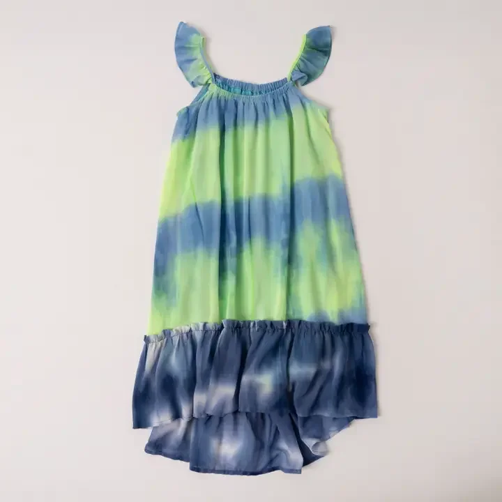 Girls Tie Dye Hi Lo Dress
