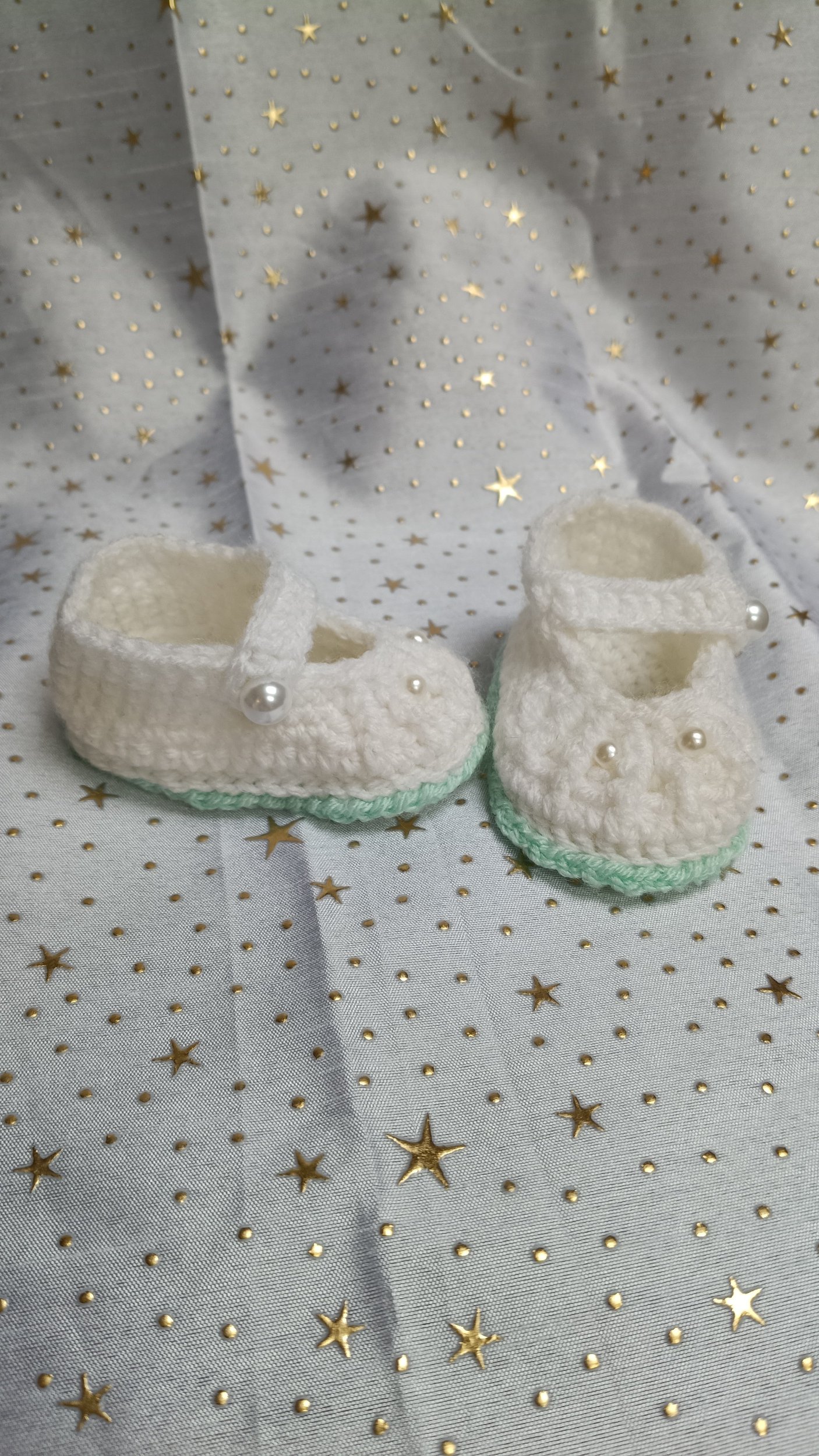 Handcrafted Baby Crochet Mary Jane Booties (0-3 months)