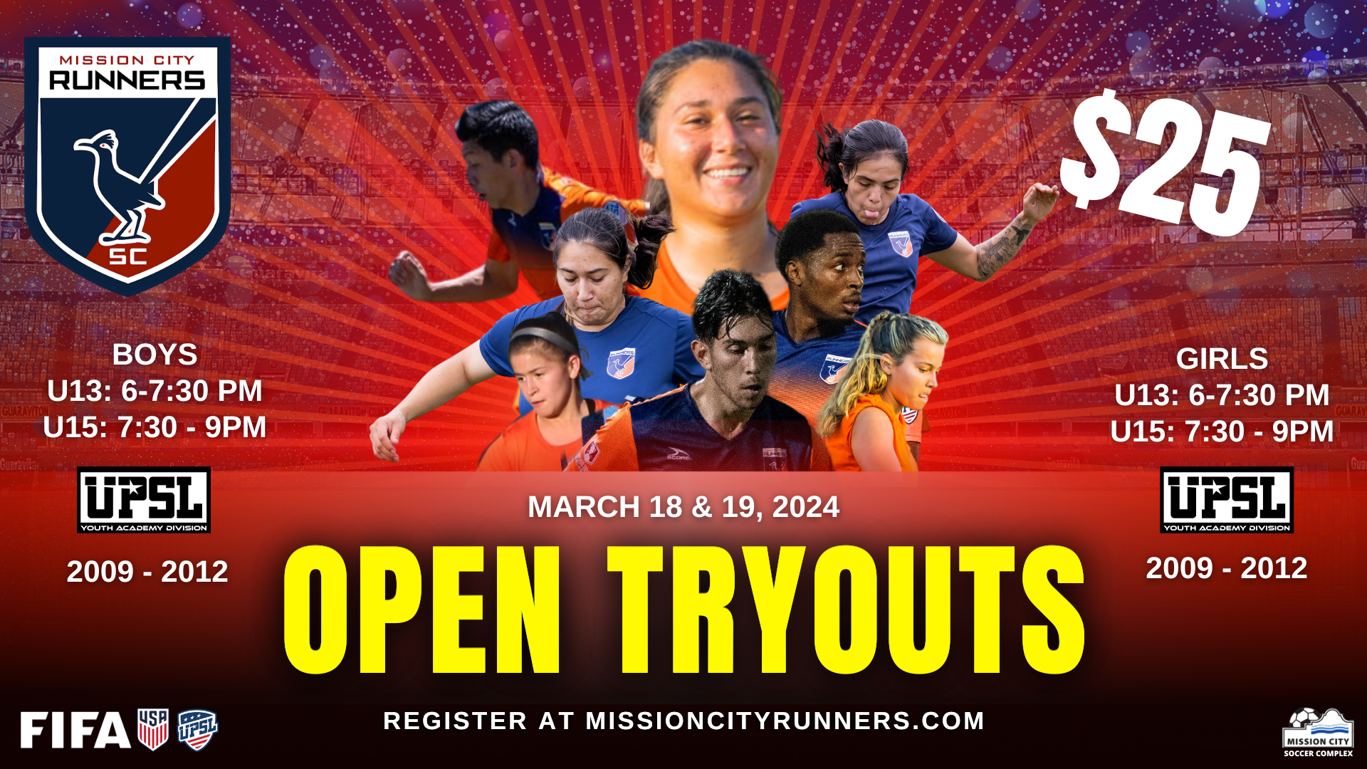 SA Runners announce UPSL Academy U13 &amp; U15