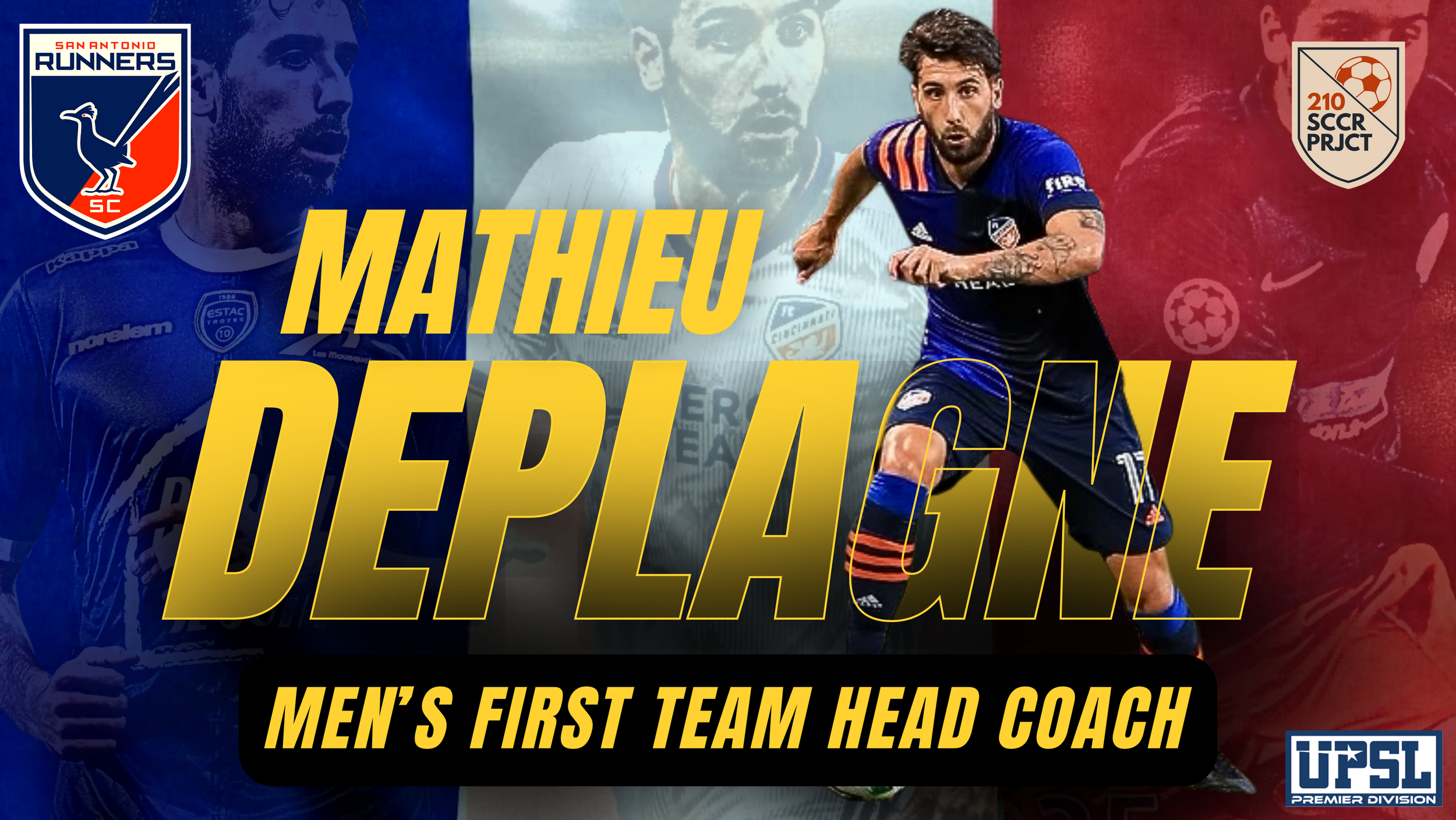 San Antonio Runners announce former UEFA Champions League and Ligue 1 Champion Mathieu Deplagne as Head Coach