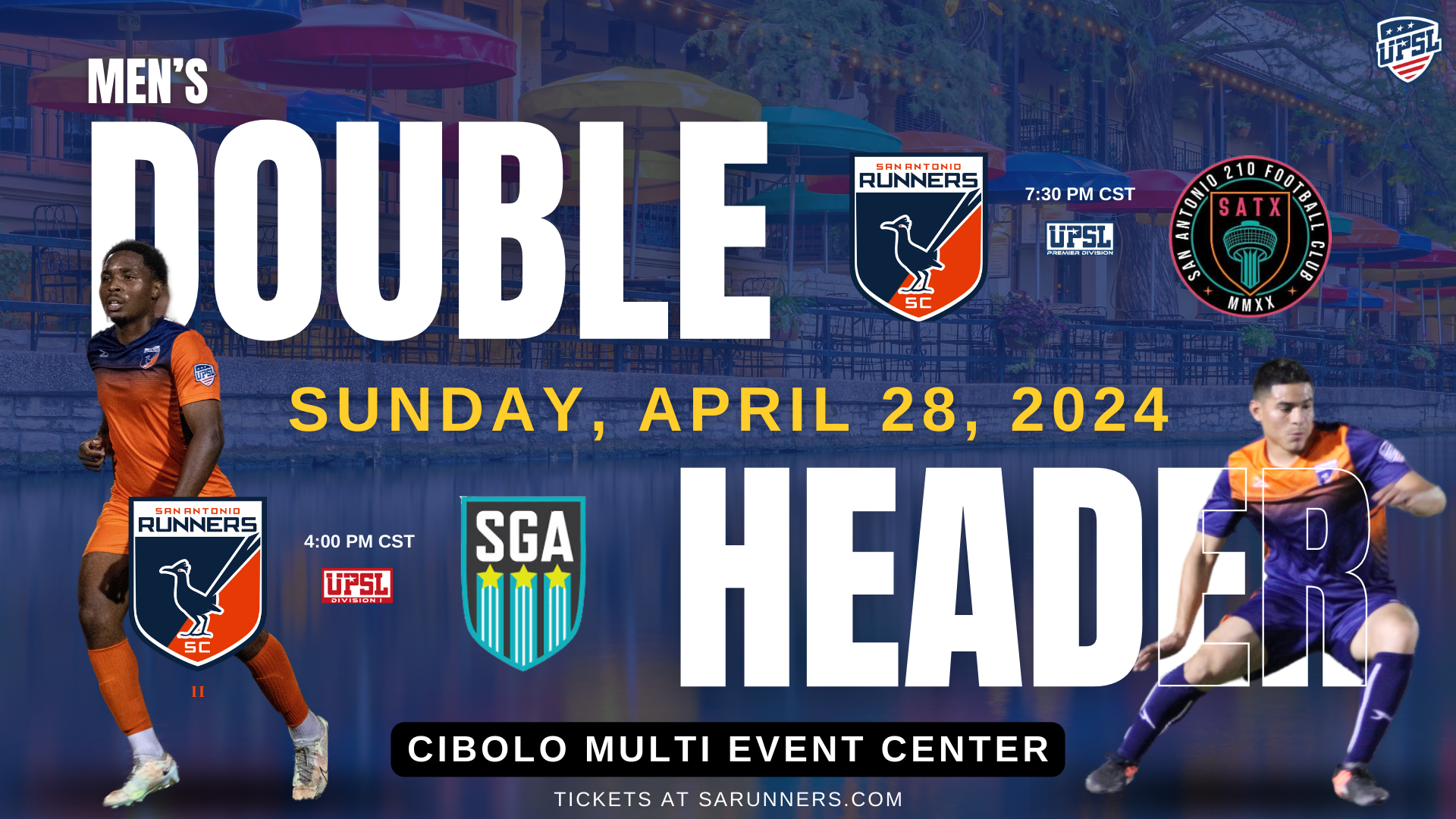 SA Runners Men's Soccer Double Header