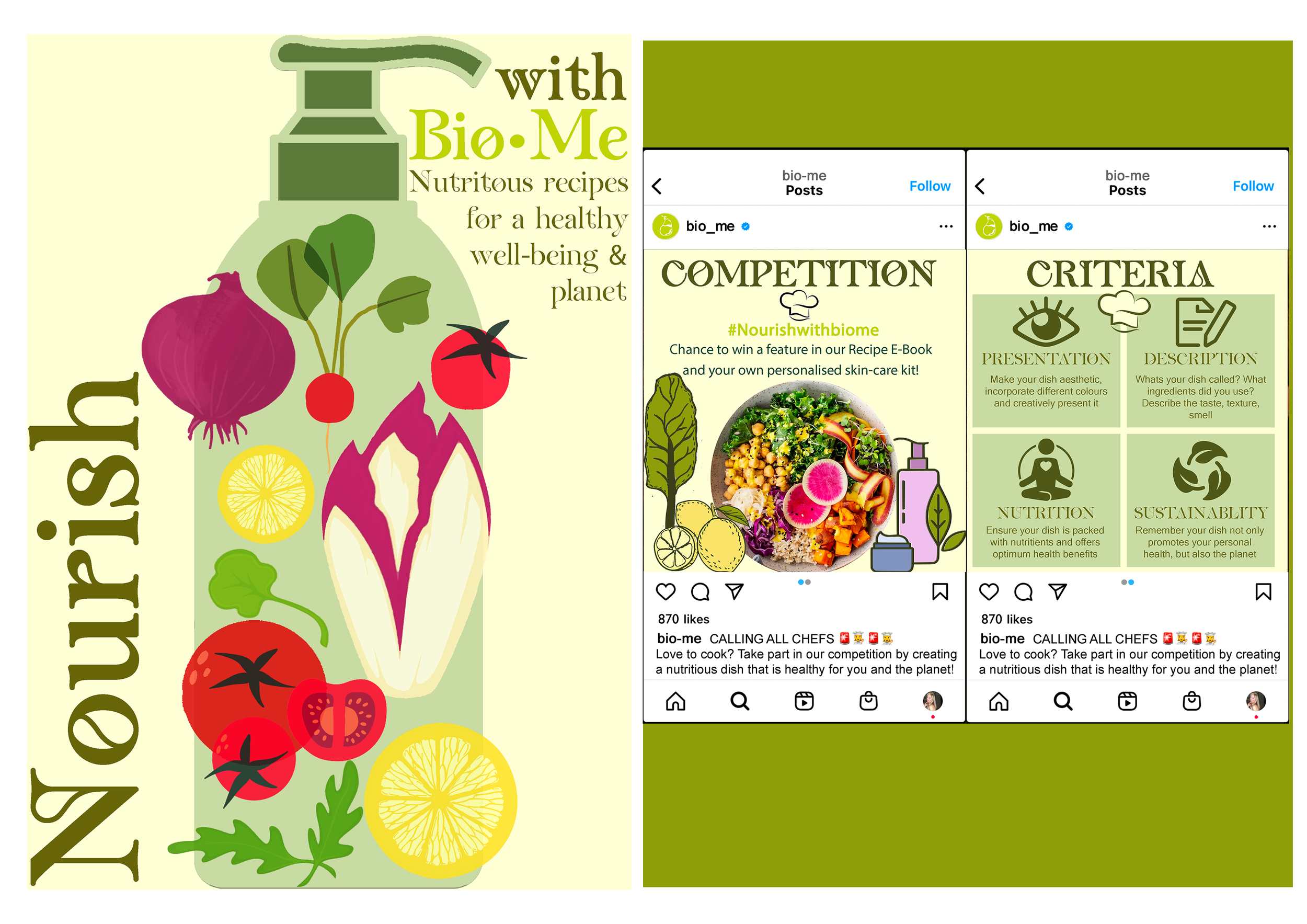 Bio-Me’s Instagram competition encourages sustainable and mindful living through creative participation. Entrants are invited to create a nutritionally balanced dish rich in colour, texture, and flavour, judged on presentation, ingredient transparenc
