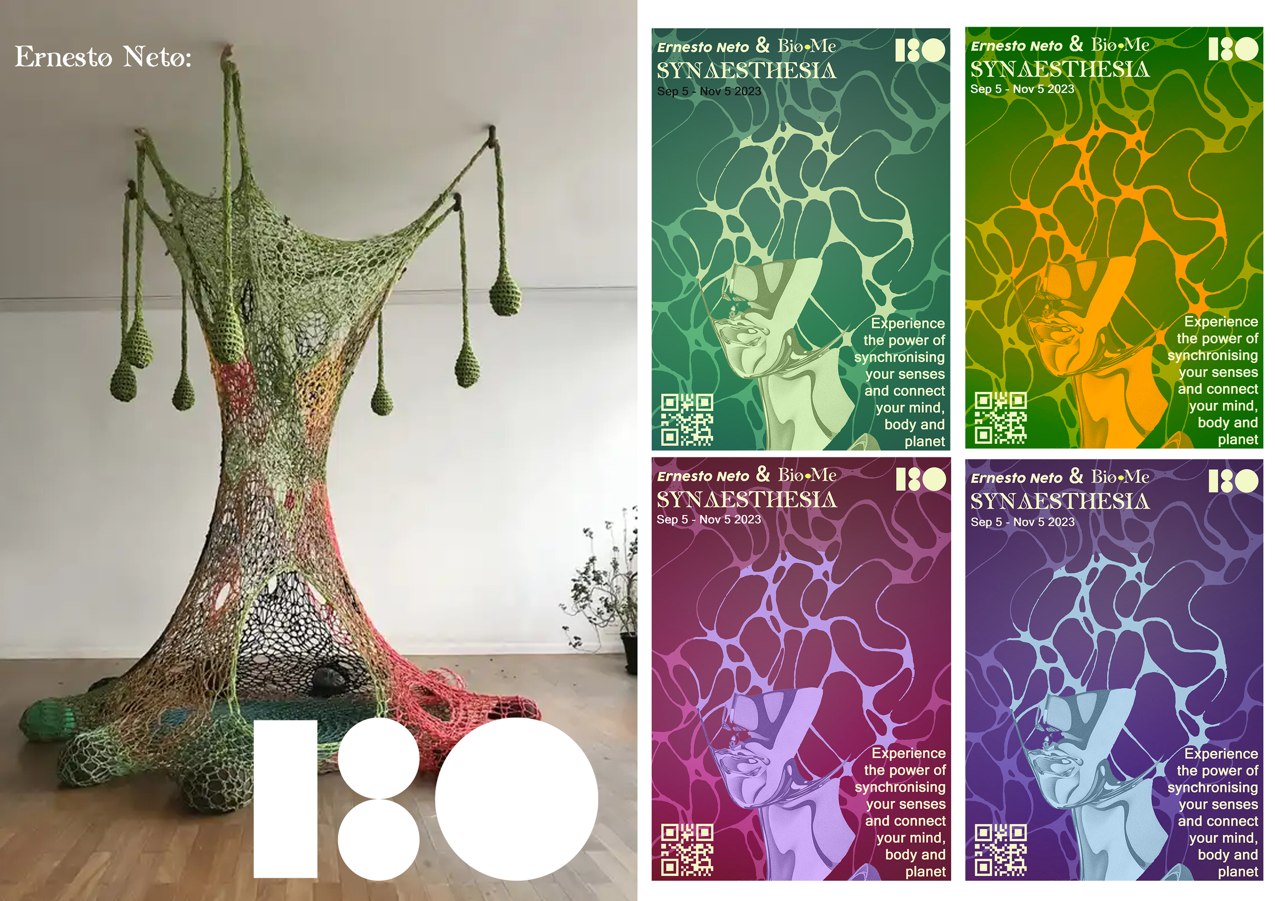 As part of its key promotional campaign, Bio-Me collaborates with Ernesto Neto to curate an immersive exhibition celebrating sustainability and holistic living. Known for his multi-sensory installations using natural materials, Neto’s practice aligns