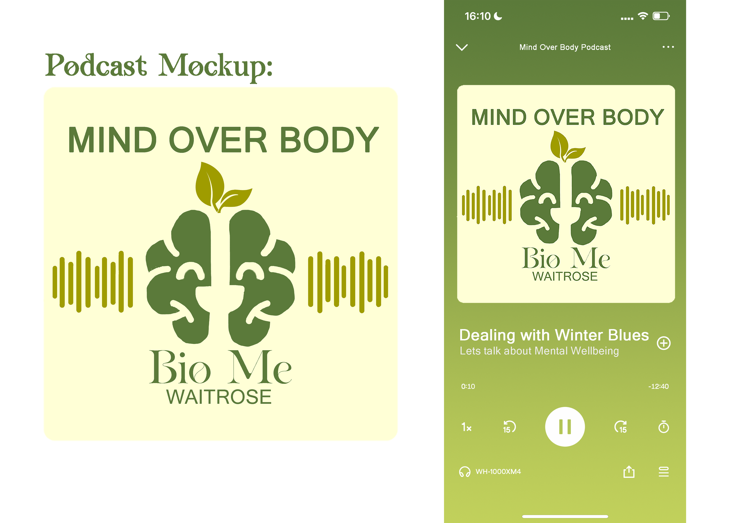 The Bio-Me podcast expands the brand into an educational platform, covering topics such as sustainable habits, mental well-being, and the connection between diet and skin health. Consistent branding strengthens recognition, while the content builds c
