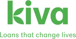 Kiva logo with the tagline 'Lend a hand, change lives' in green text.