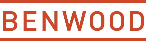 Benwood text logo with black and orange design elements.