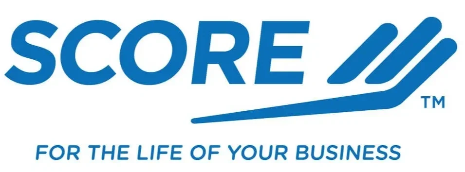 Score logo featuring a stylized blue hand and the tagline 'For the life of your business'.
