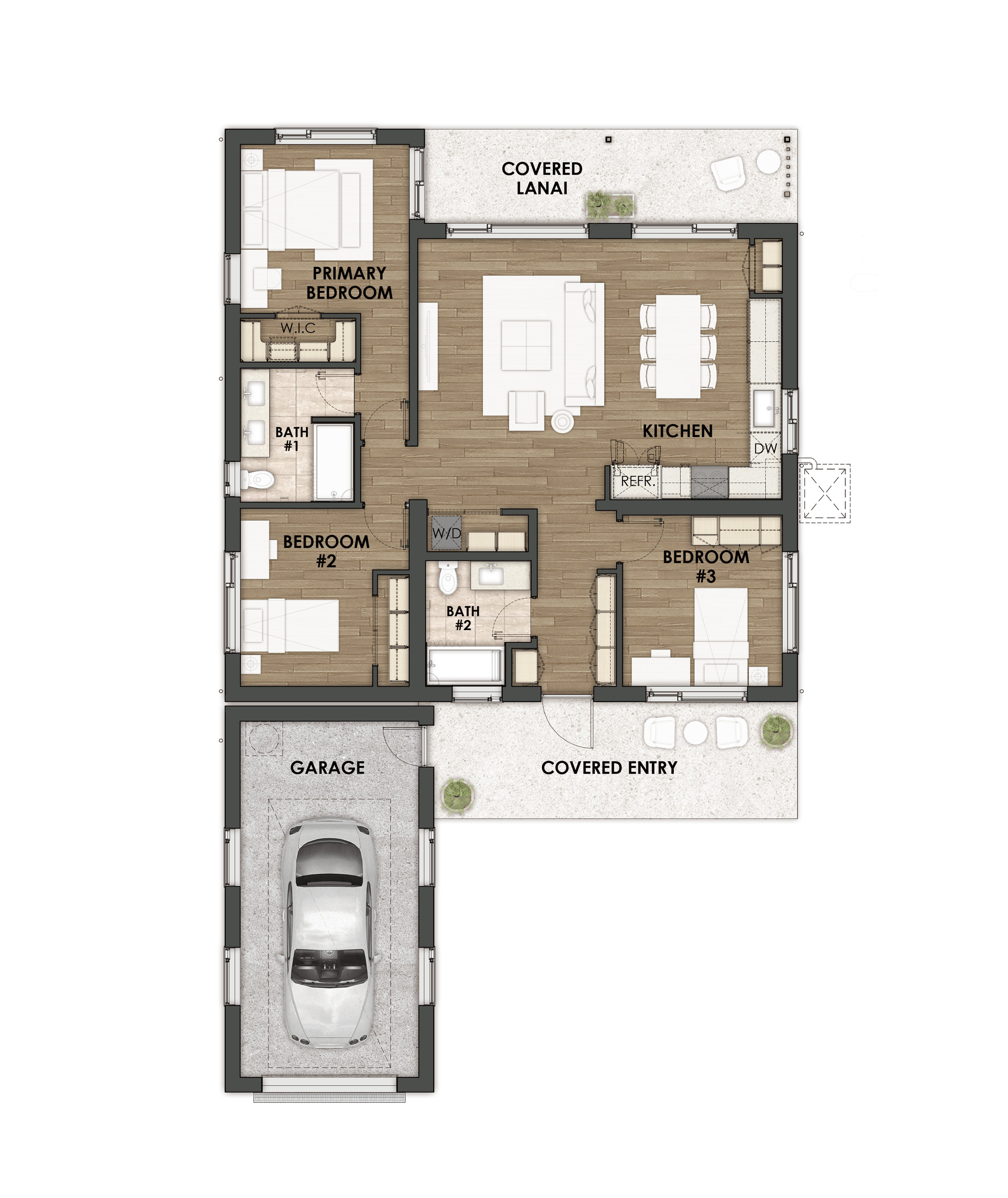 Honua | 3 Bedroom Floor Plan