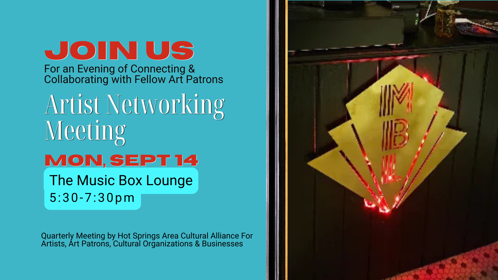 Hot Springs Artist Networking Meeting