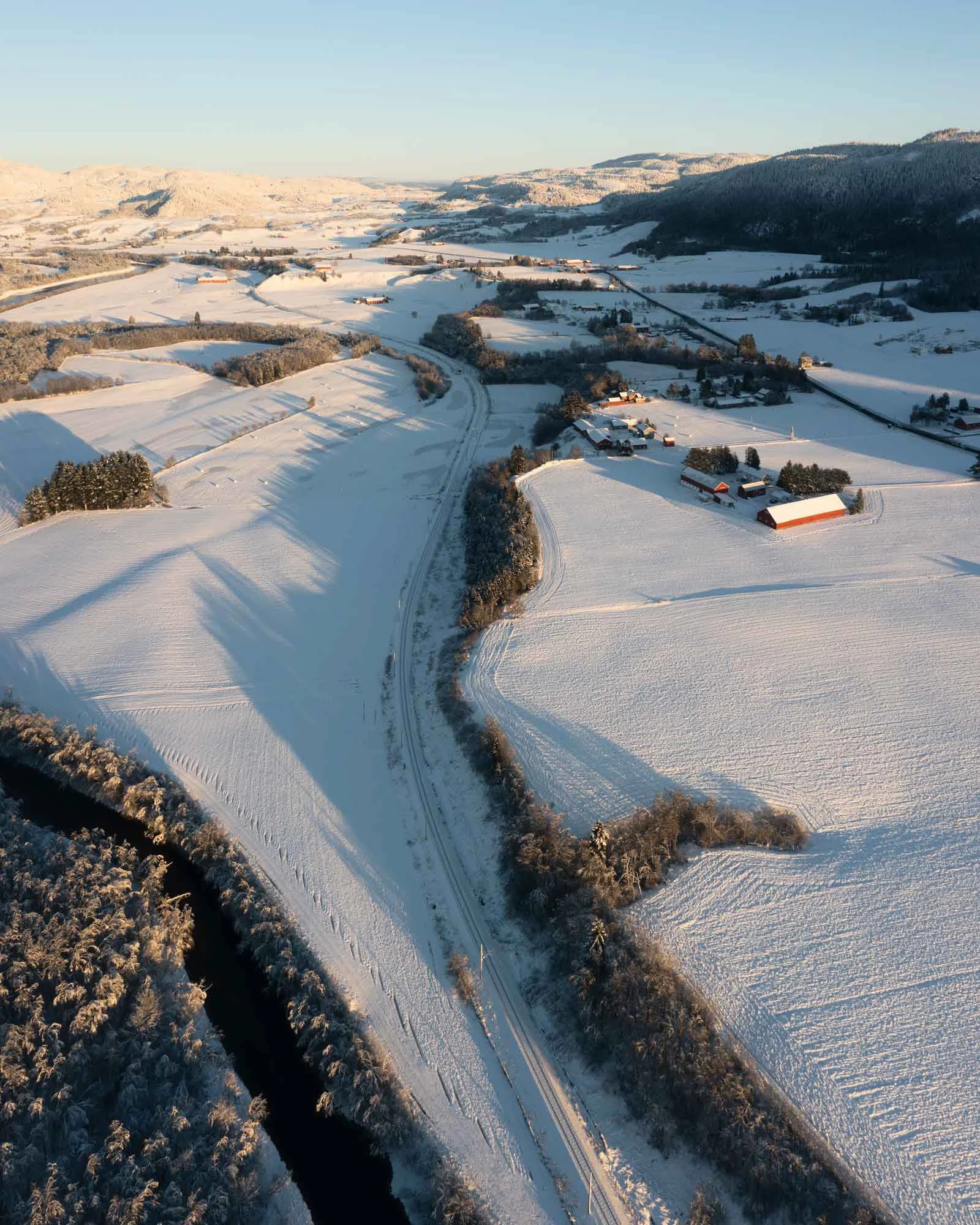 Dronefoto fra Lundamo