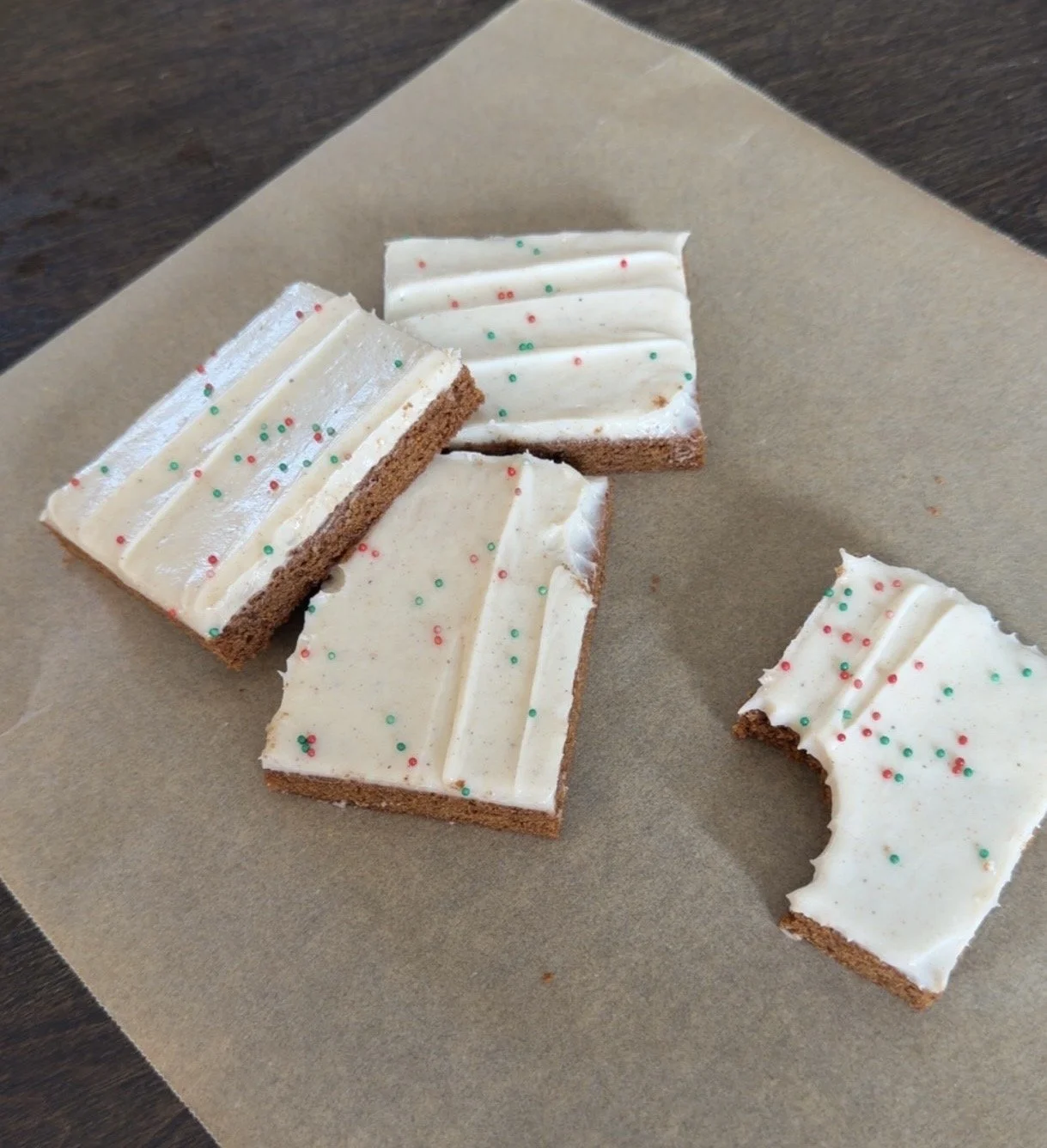 Gingerbread Cookie Bars