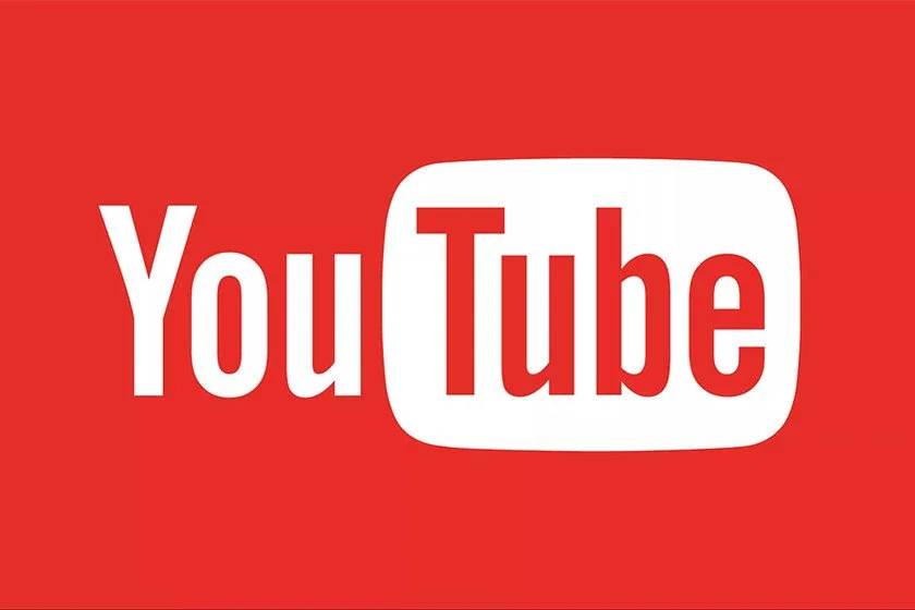 YouTube logo with red background, white play button shape around the word 'YouTube' in red and white letters.