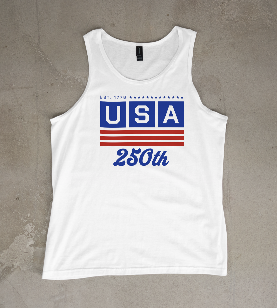 Est 1776 USA 250th Tank Top or T-Shirt