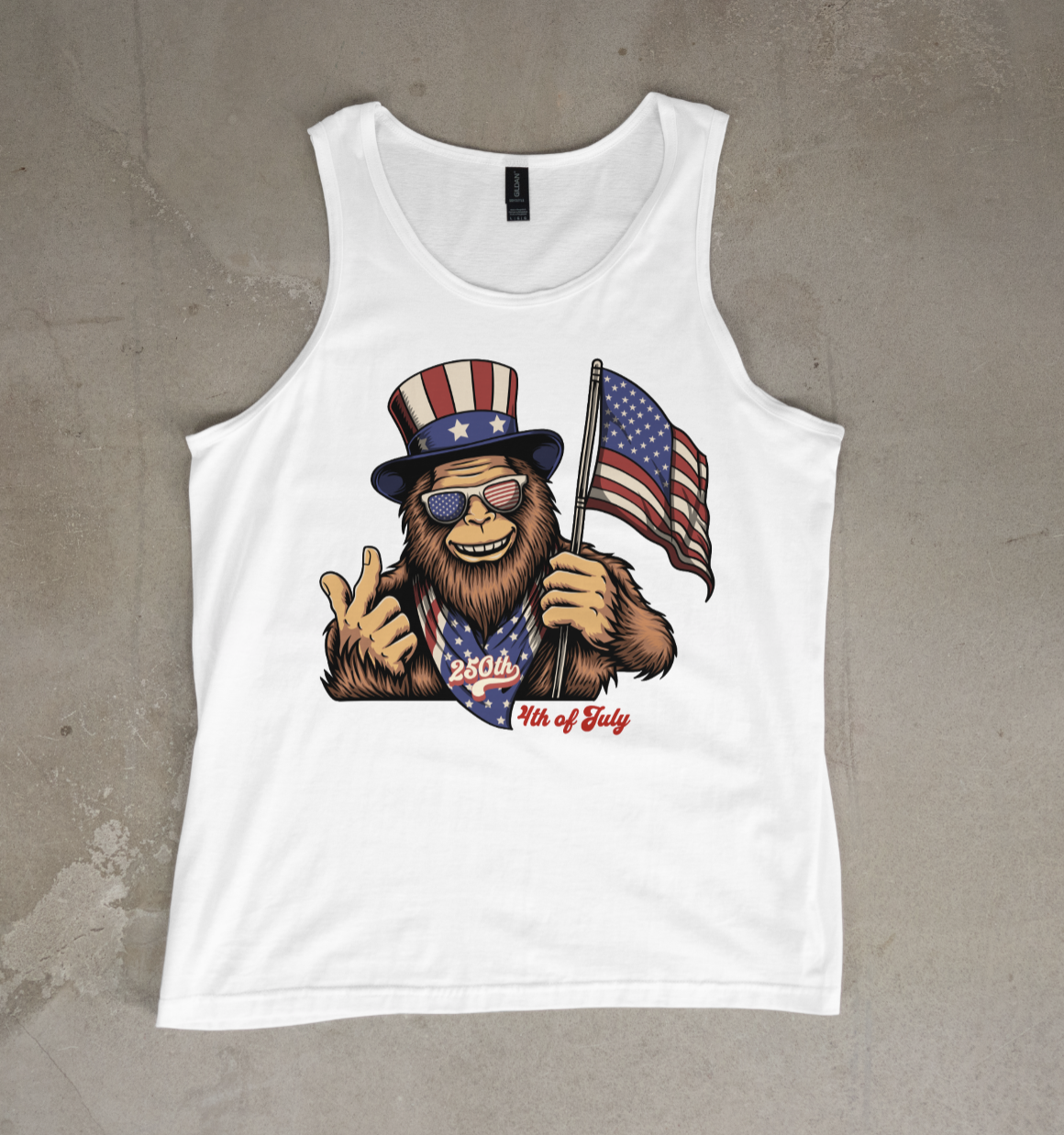 Flag Bigfoot 250th Tank Top or T-Shirt