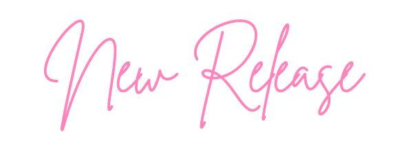 Pink handwritten text that says "New Release" on a black background.