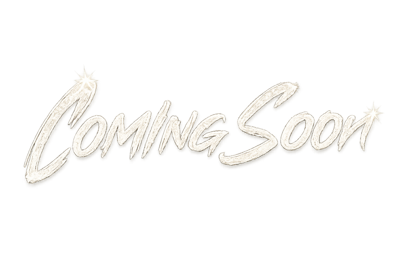 A neon sign displaying the words "Coming Soon" in cursive script with a starburst effect on the "C" and "n" against a dark cityscape background with colorful light streaks.