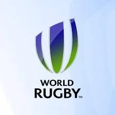 World Rugby logo with stylized blue and green emblem and text