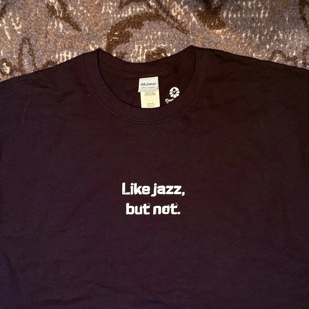 "Like jazz, but not." T-shirt - BLACK