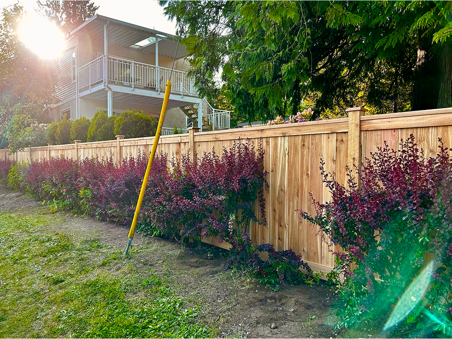 Custom cedar fence build