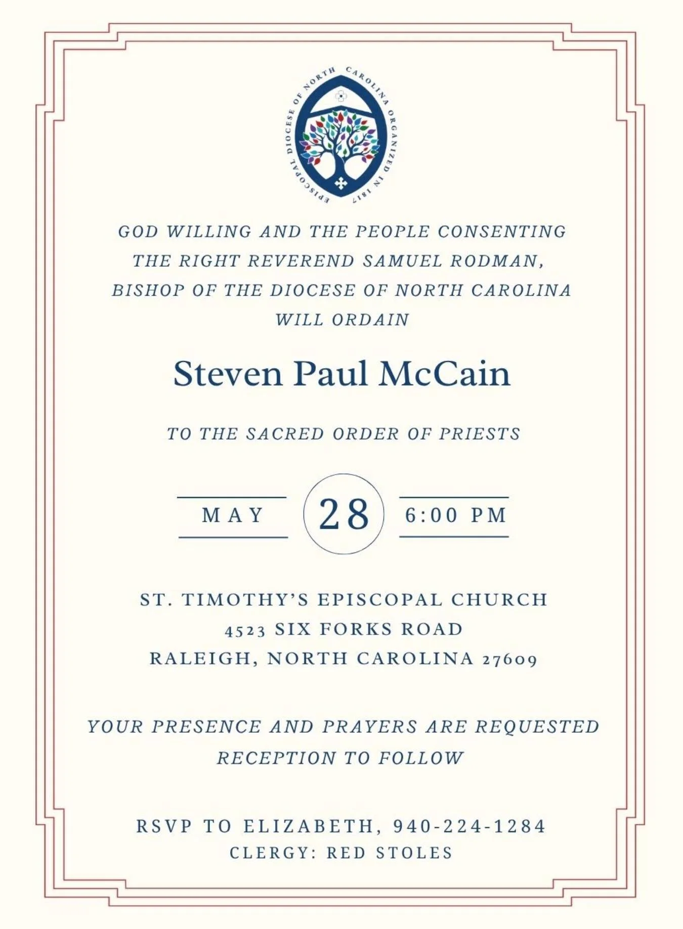 The Rev. Steven McCain Ordination