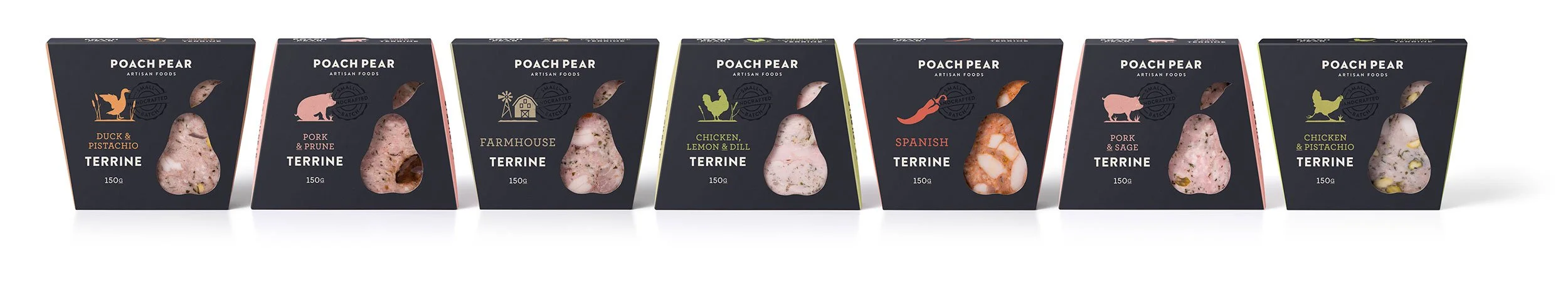 Packaging and design for Poach Pear, created by Dessein, packaging designers based in Perth, Western Australia and working with brands worldwide