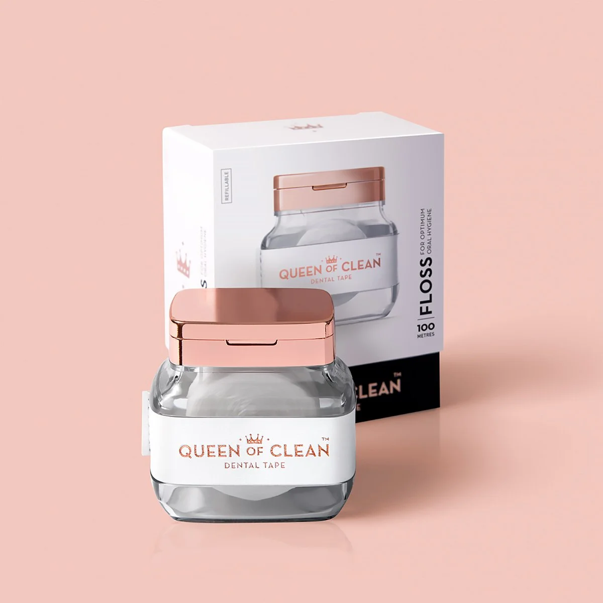 Our packaging design for Queen of Clean floss