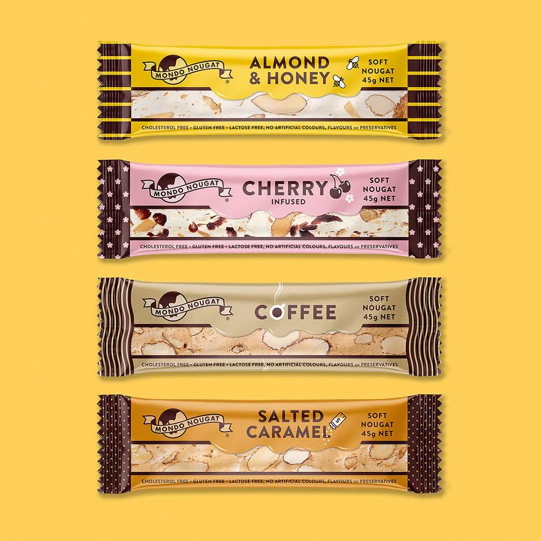 Our packaging design for Mondo Nougat