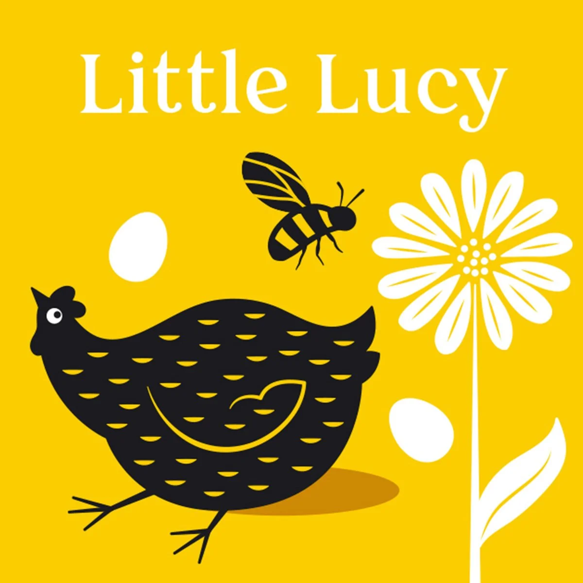 An illustration created by Dessein portraying Mason's Family Farm Eggs small size eggs as 'Little Lucy'