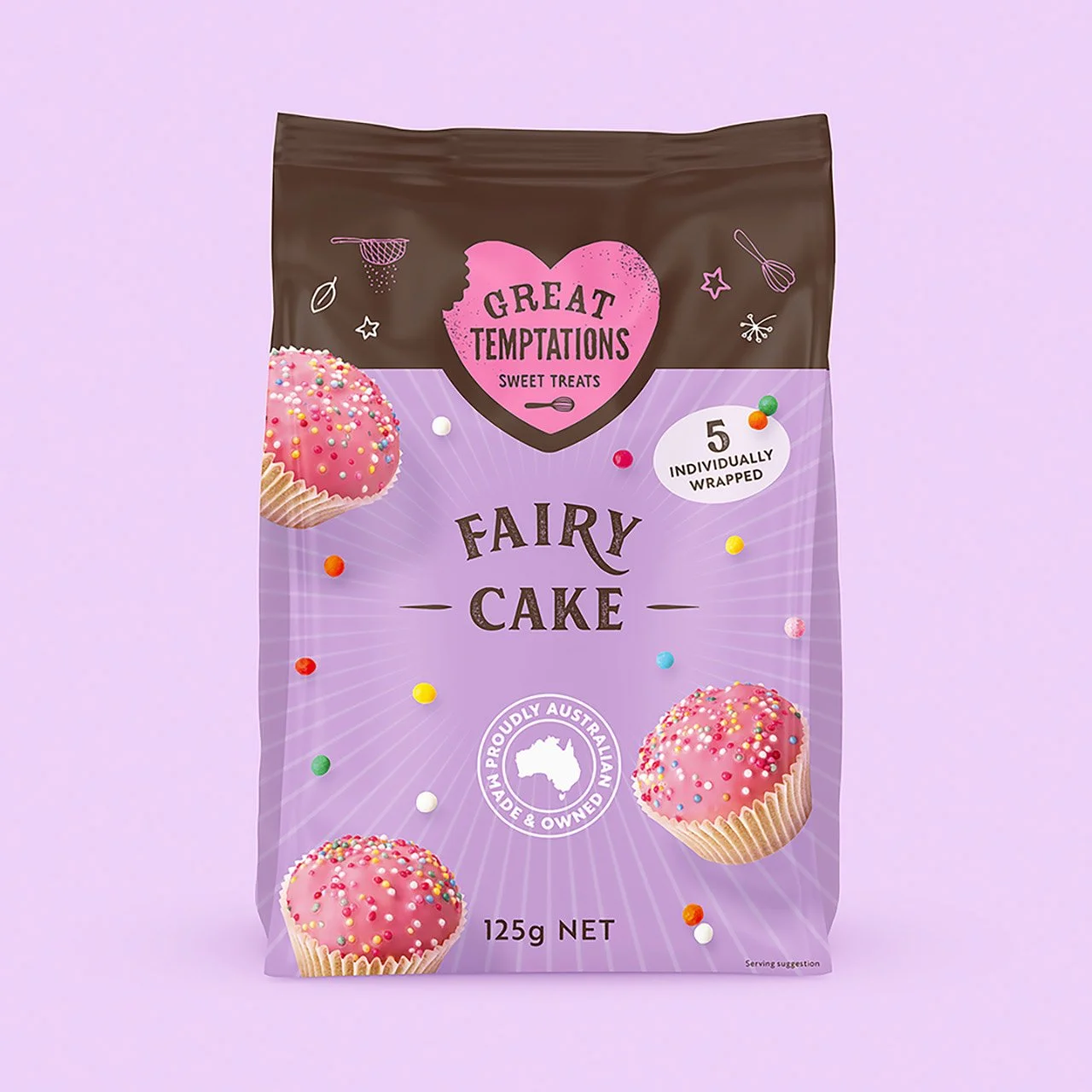 Our product photography services for Great Temptations was used as the creative concept for their product packaging