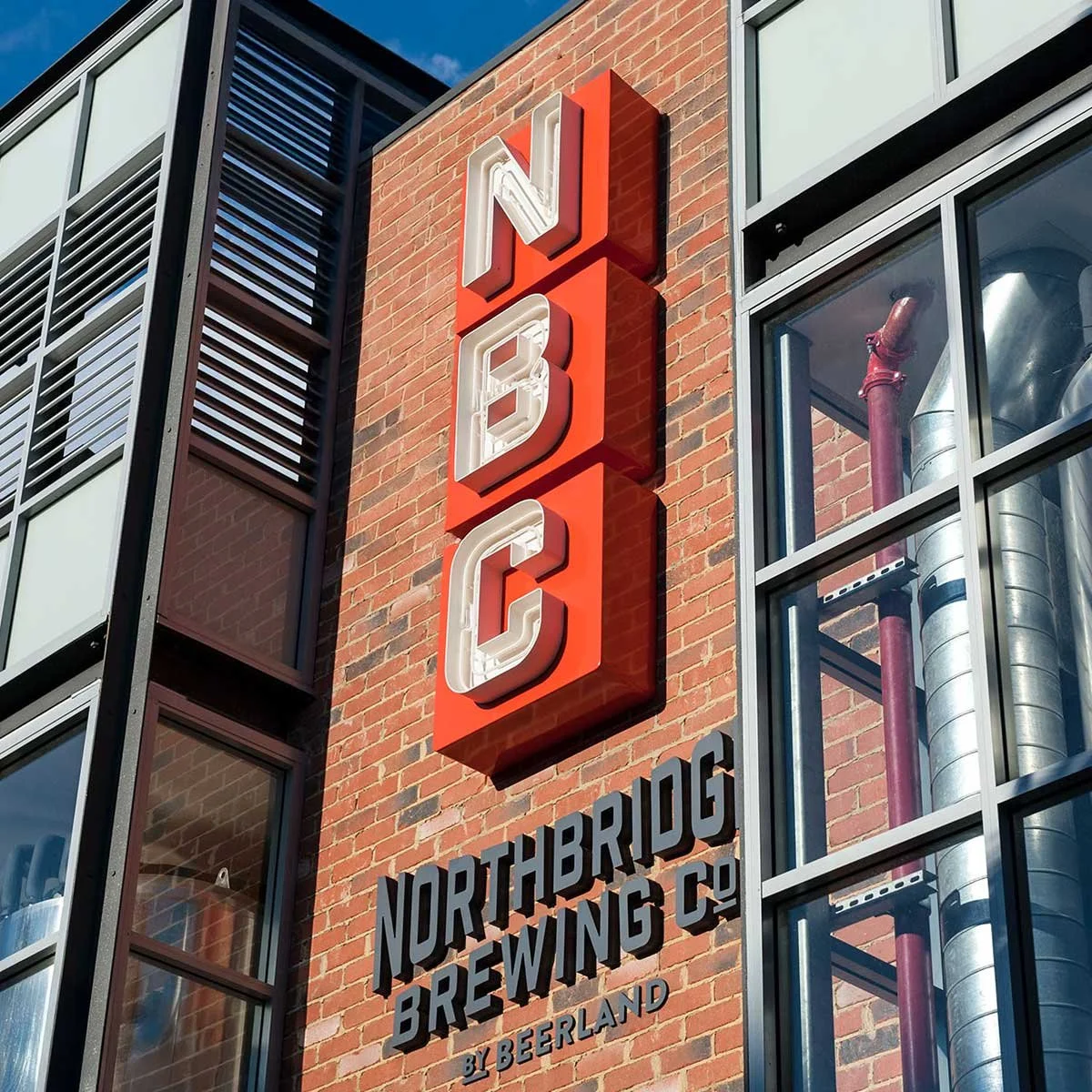 Our outdoor signage design for Northbridge Brewing Company by Beerland