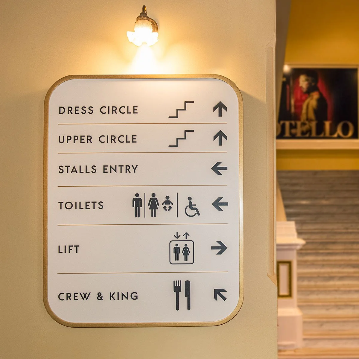 Our wayfinding signage for His Majesty's Theatre, Perth