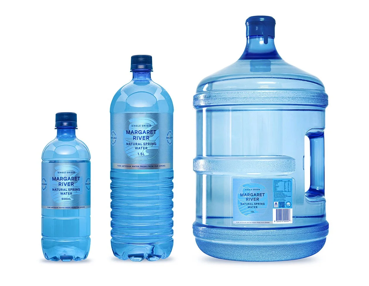 Our product photography services for Margaret River Natural Spring Water was used as the creative concept for their website, product catalogues and more