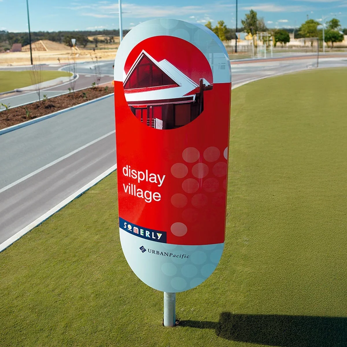 Our wayfinding signage design for the display village at Somerly, Perth Western Australia