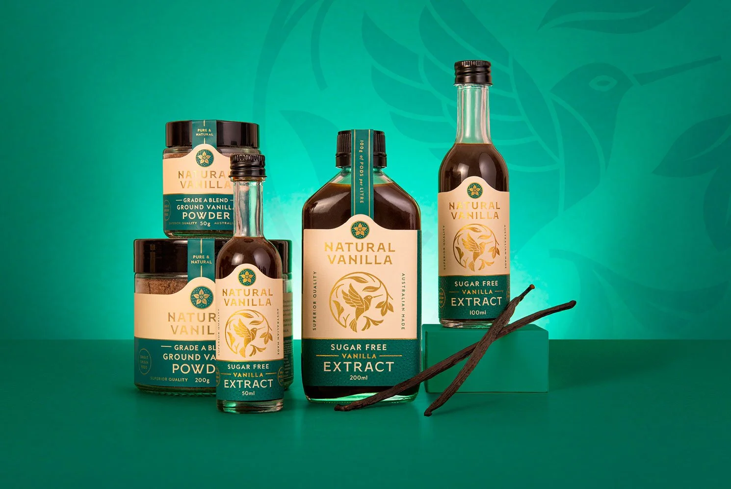 Our product photography services for Natural Vanilla was used as the creative concept for their marketing