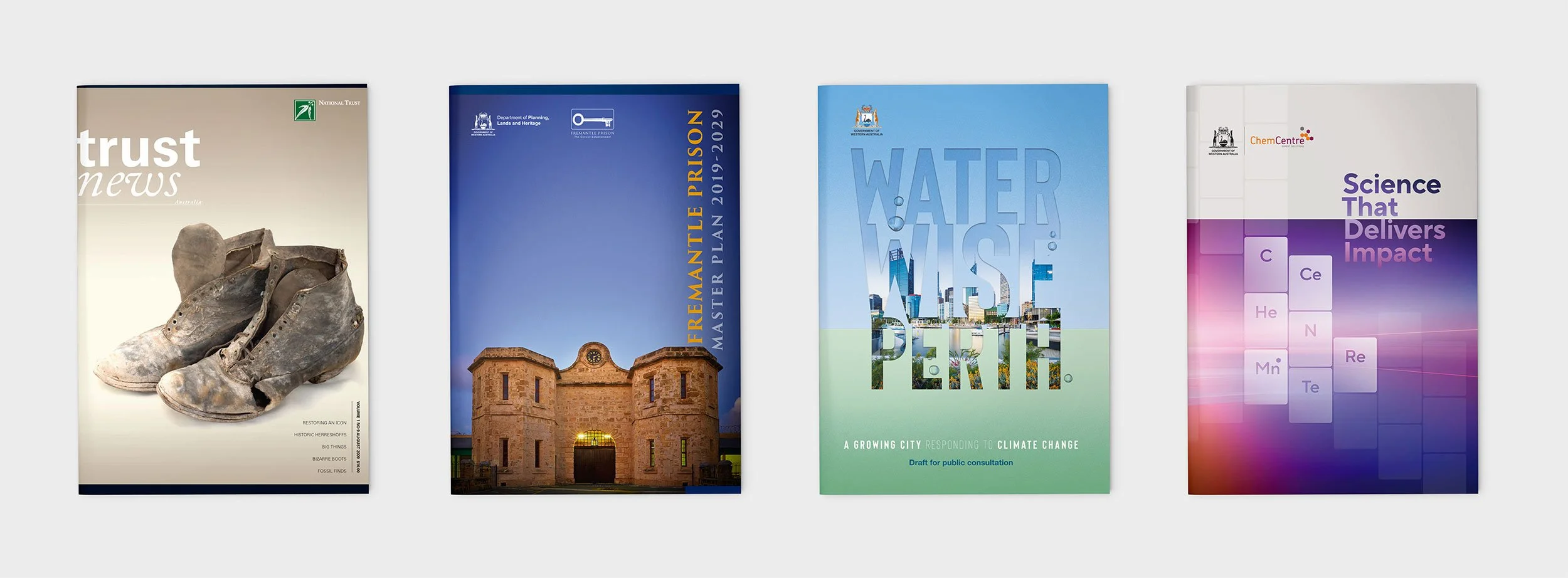 We design magazines, strategic plans and corporate capability documents as part of our book design services