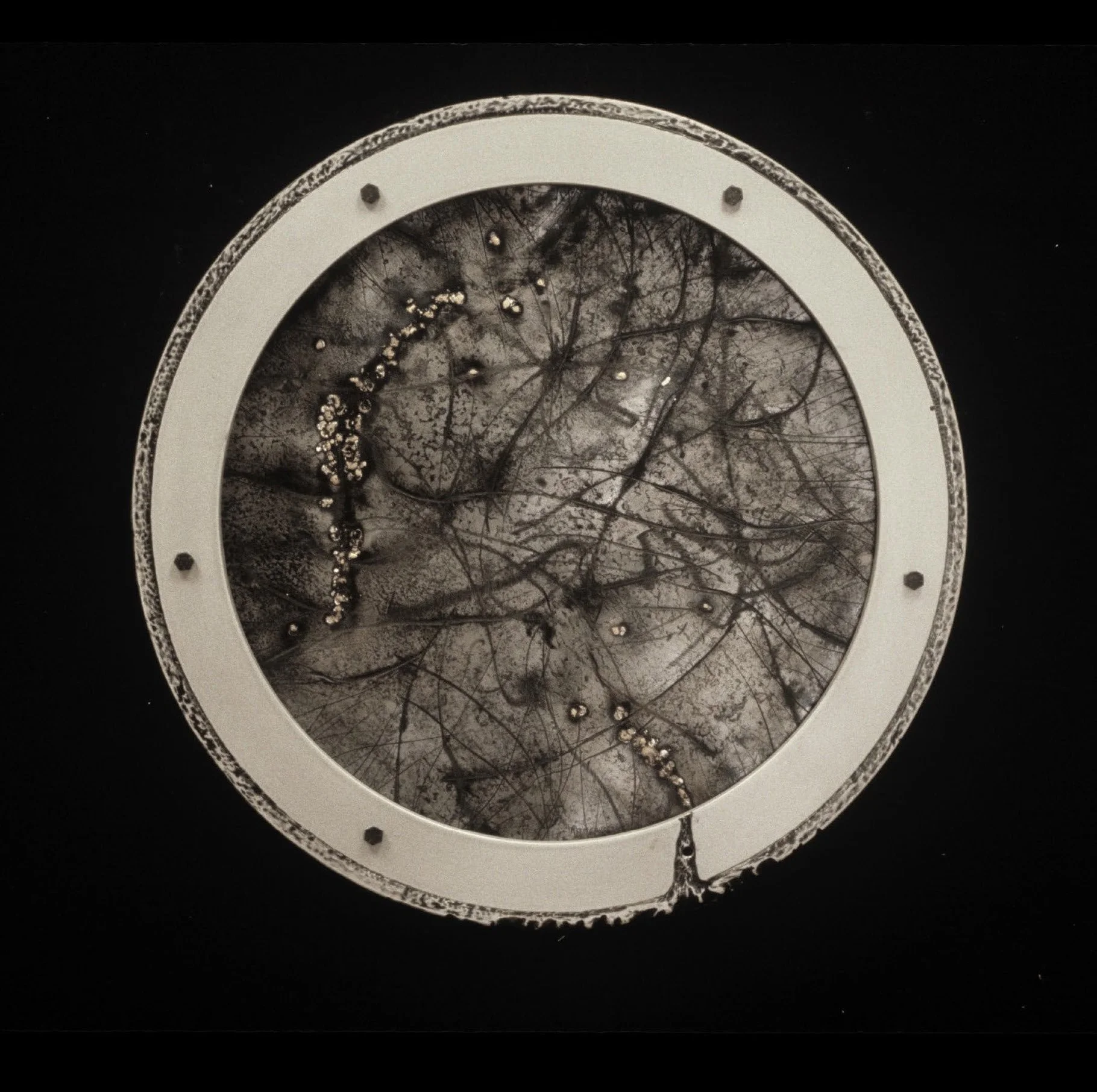 Wheel #3, 36 in., steel, brass, and aluminum