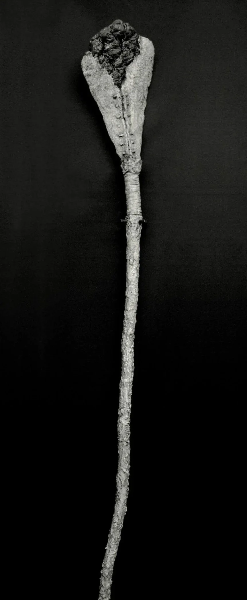 Pathing Stick #27, approximately 72",
mixed media on wood