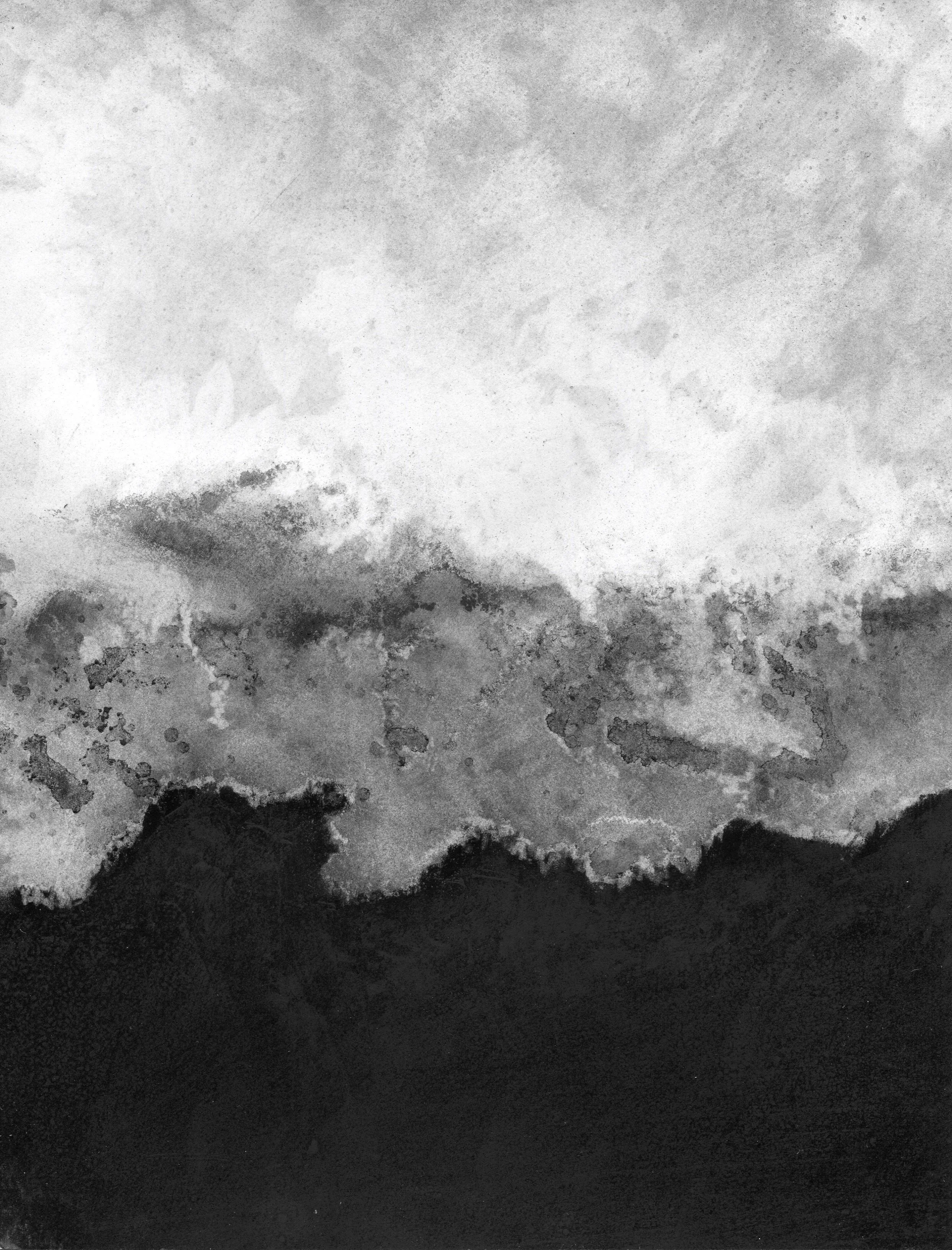 Ice Water IX, 10" X 8" charcoal on paper