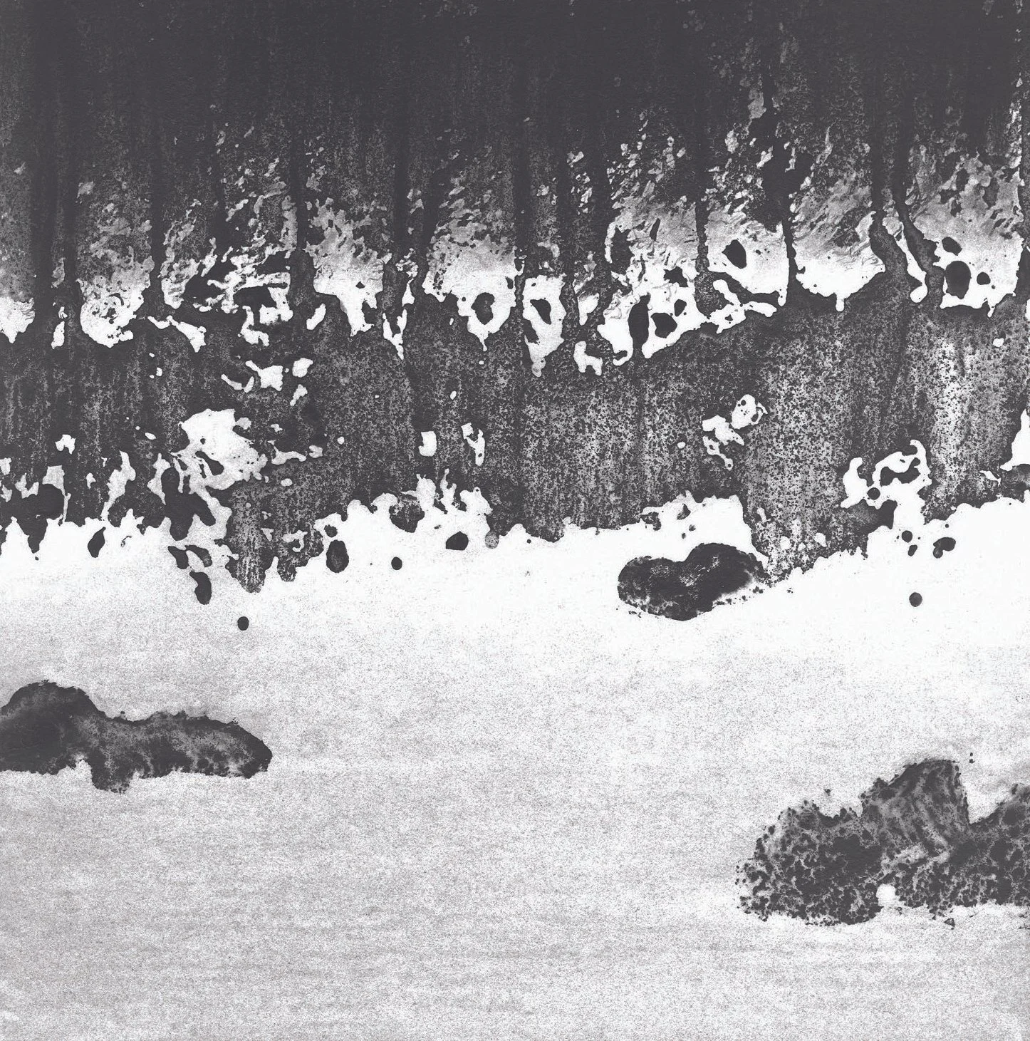 Outcrop II, 8" x 8"  charcoal on paper