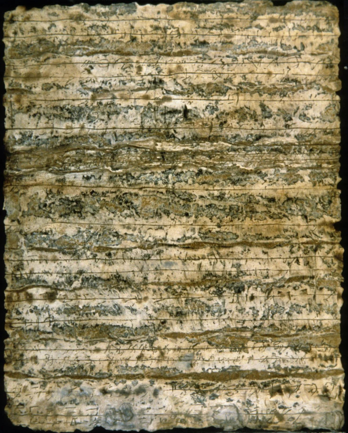 Parchment, 48 x 36", mixed media