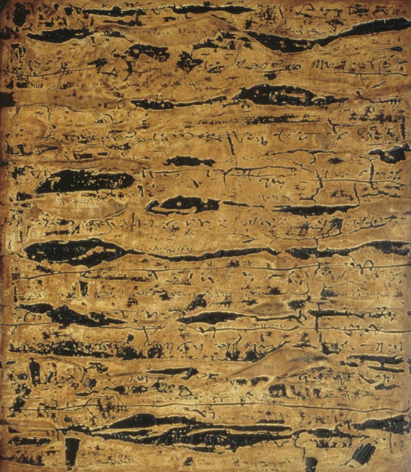 Parchment II, 14 x 12", mixed media